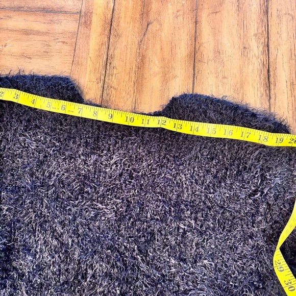 NWT Natural Life Fuzzy Black Cardigan Sweater,L/XL,Comfy Soft Cropped Feminine - Picture 11 of 14